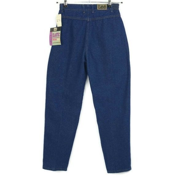 Vintage Lee Elastic Riders Mom Jeans Relaxed Tapered Ankle 12 Petite 12P - Picture 2 of 11